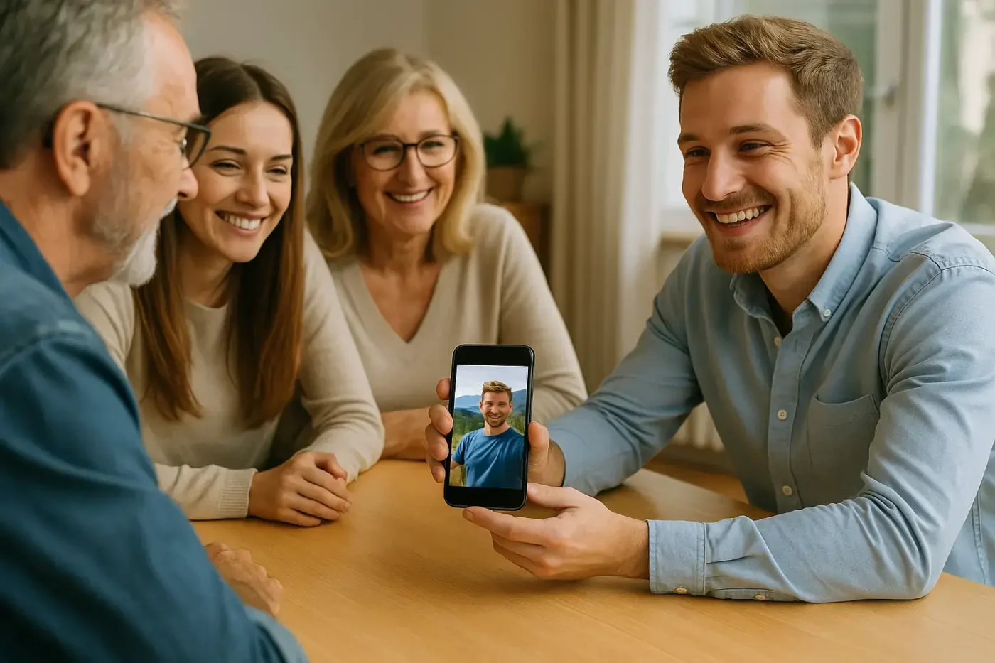 Unser Alibiservice liefert die Beweise für die Familie unseres Kunden, welcher er auf seinem Handy als Alibi zeigen kann.